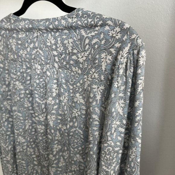 Lucky Brand womens large top blouse Blue MSRP $69.50 7wp6921T - Picture 11 of 12